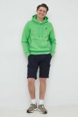 Кофта Tommy Hilfiger чоловіча колір зелений з капюшоном однотонна (3038988)