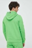 Бавовняна кофта Tommy Hilfiger чоловіча колір зелений з капюшоном з аплікацією (3061218)