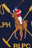 Кофта Polo Ralph Lauren чоловіча колір синій з капюшоном з аплікацією (2957326)