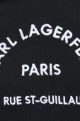 Кофта Karl Lagerfeld чоловіча колір чорний з капюшоном з аплікацією (3257560)