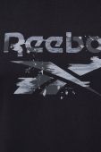 Кофта Reebok чоловіча колір чорний з капюшоном з принтом (3039001)