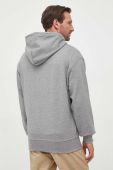 Бавовняна кофта BOSS BOSS ORANGE чоловіча колір сірий з капюшоном з принтом (3480826)