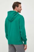 Бавовняна кофта BOSS BOSS ORANGE чоловіча колір зелений з капюшоном з принтом