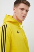 Кофта adidas Performance Tiro 23 колір жовтий з капюшоном з аплікацією