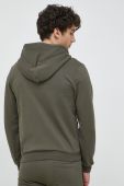 Бавовняна кофта Colmar чоловіча колір зелений з капюшоном однотонна