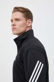 Тренувальна кофта adidas Performance 3-Stripes колір чорний з принтом