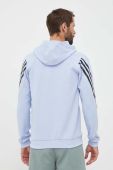 Кофта adidas чоловіча з капюшоном з принтом колір блакитний (3288538)
