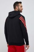 Кофта adidas чоловіча колір чорний з капюшоном з аплікацією (3112224)
