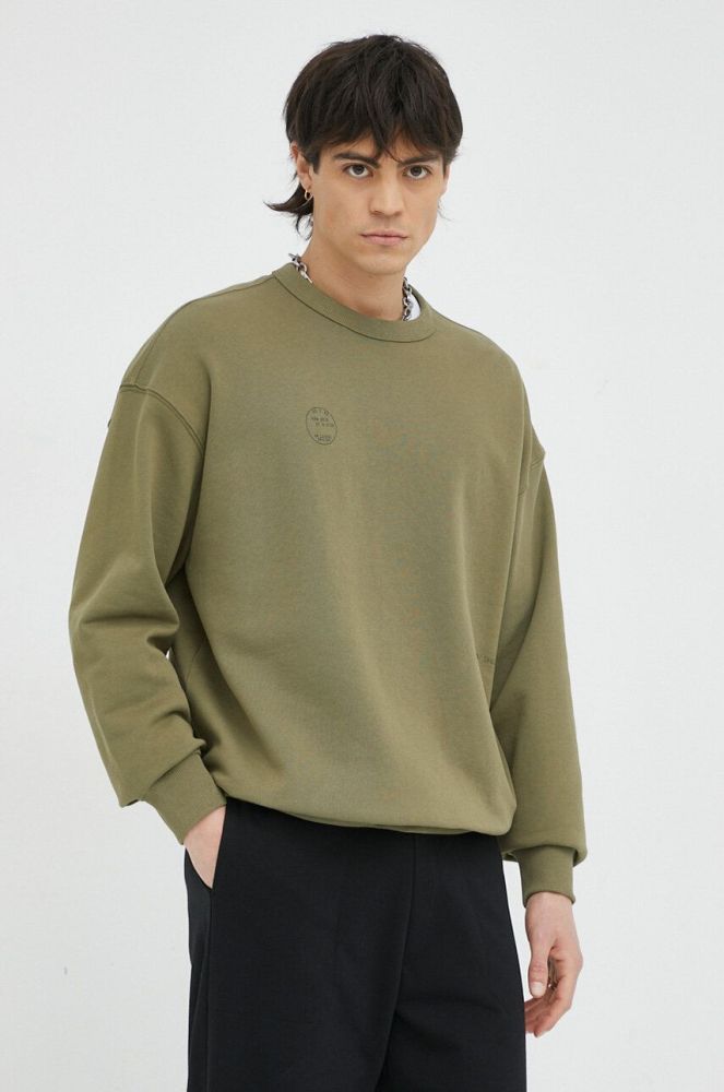 Бавовняна кофта G-Star Raw чоловіча колір зелений з принтом