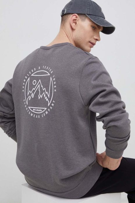 Кофта Columbia чоловіча колір сірий візерунок (3077128)