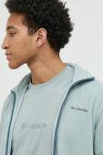 Спортивна кофта Columbia Fast Trek Light чоловіча колір зелений однотонна