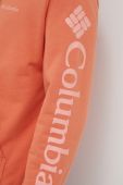 Кофта Columbia чоловіча колір помаранчевий з капюшоном однотонна