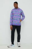 Кофта Columbia чоловіча колір фіолетовий з капюшоном візерунок