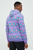 Кофта Columbia чоловіча колір фіолетовий з капюшоном візерунок