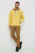 Кофта Columbia чоловіча колір жовтий з капюшоном однотонна