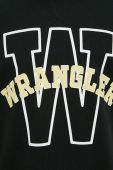 Бавовняна кофта Wrangler чоловіча колір чорний з принтом
