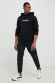 Кофта Napapijri чоловіча колір чорний з капюшоном з принтом NP0A4GBE0411-NP041