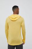 Спортивна кофта Icebreaker Cool-Lite Merino колір жовтий з капюшоном однотонна