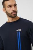 Бавовняна кофта BOSS чоловіча колір синій з принтом (3081572)