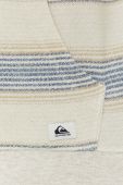 Кофта Quiksilver чоловіча колір бежевий з капюшоном візерунок