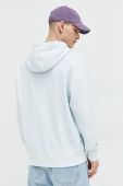 Бавовняна кофта Tommy Jeans чоловіча з капюшоном однотонна колір блакитний (2973843)
