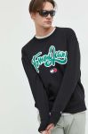 Бавовняна кофта Tommy Jeans чоловіча колір чорний з аплікацією (3013207)