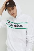 Кофта Tommy Jeans чоловіча колір білий з капюшоном з аплікацією (3127743)