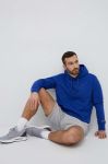 Кофта Champion чоловіча з капюшоном однотонна колір блакитний (3073483)