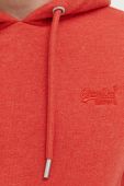 Кофта Superdry чоловіча колір помаранчевий з капюшоном однотонна (2999942)