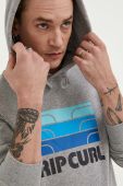 Кофта Rip Curl чоловіча колір сірий з капюшоном з принтом (3212734)