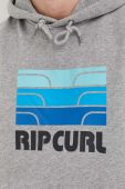 Кофта Rip Curl чоловіча колір сірий з капюшоном з принтом (3212734)