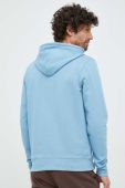 Бавовняна кофта PS Paul Smith чоловіча з капюшоном однотонна колір блакитний