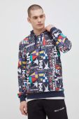 Бавовняна кофта Helly Hansen чоловіча з капюшоном візерунок колір барвистий