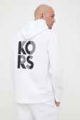 Кофта Michael Kors чоловіча колір білий з капюшоном з принтом