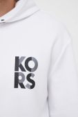 Кофта Michael Kors чоловіча колір білий з капюшоном з принтом