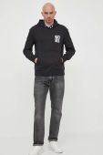 Кофта Michael Kors чоловіча колір чорний з капюшоном з принтом (3247424)