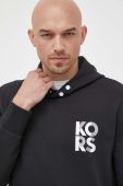 Кофта Michael Kors чоловіча колір чорний з капюшоном з принтом (3247424)