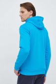 Бавовняна кофта North Sails чоловіча з капюшоном з принтом колір блакитний (3081658)