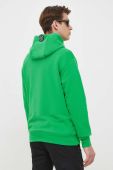 Кофта PLEIN SPORT чоловіча колір зелений з капюшоном з принтом