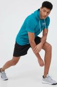 Тренувальна кофта Under Armour Rival колір зелений з капюшоном однотонна 1370396-001