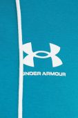 Тренувальна кофта Under Armour Rival колір зелений з капюшоном однотонна 1370396-001