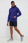 Кофта Under Armour колір синій з капюшоном однотонна