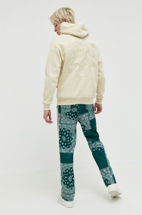 Кофта Sixth June чоловіча колір бежевий з капюшоном з аплікацією