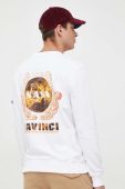 Кофта Alpha Industries x Nasa чоловіча колір білий з принтом