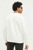 Бавовняна кофта Vans чоловіча колір білий з принтом