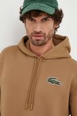 Бавовняна кофта Lacoste чоловіча колір коричневий меланж
