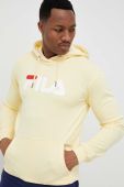 Кофта Fila колір жовтий з капюшоном з принтом