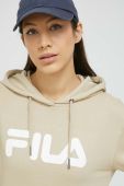 Кофта Fila колір бежевий з капюшоном з принтом (3022236)