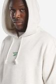 Бавовняна кофта Reebok Classic Small Vector Hoodie колір бежевий з капюшоном меланж HS7152-CHAMEL