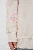 Бавовняна кофта adidas by Stella McCartney колір бежевий з принтом